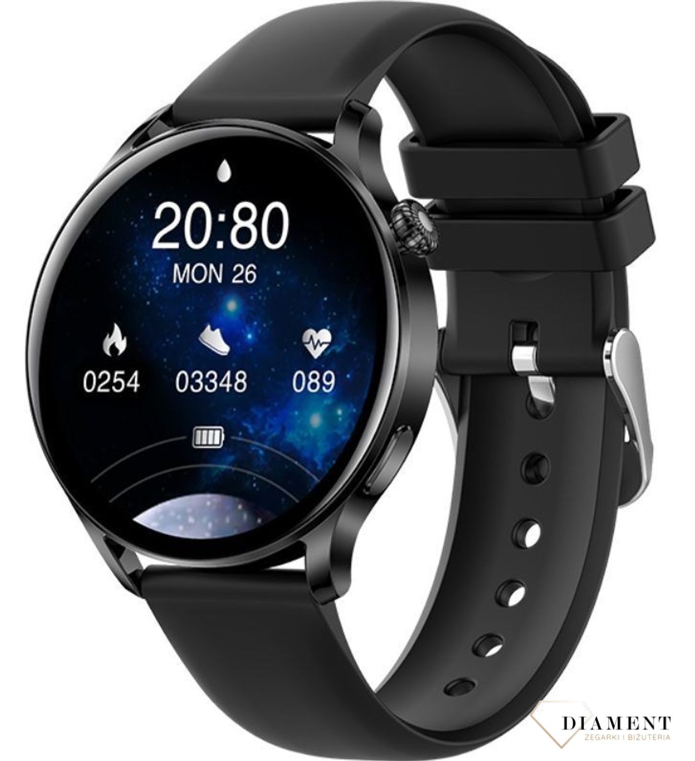 Smartwatch Rubicon męski RNCE81 Czarny silikon (4).jpg